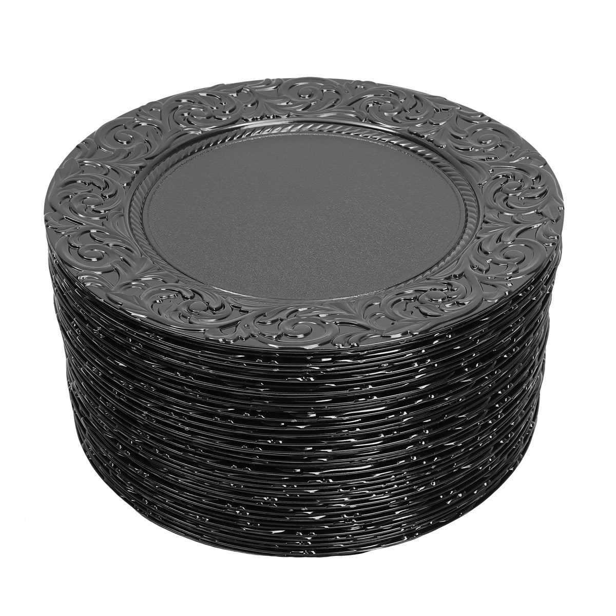 Charger Plates 100-Piece Round Reusable Serving Set For Weddings Banquets