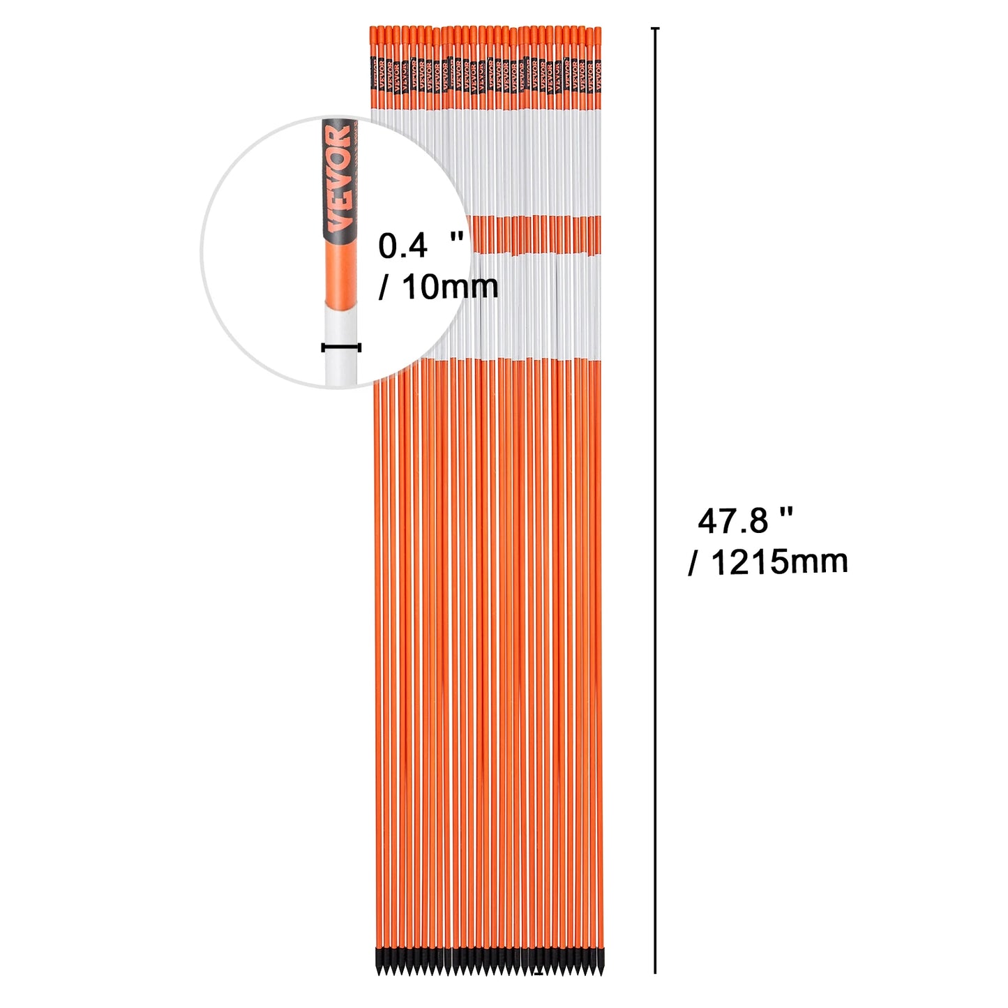 Driveway Markers Fiberglass Poles For Parking Lots And Walkways