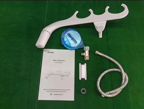 Ultra-Slim Bidet Attachment With Dual Nozzles For Toilet Self-Cleaning
