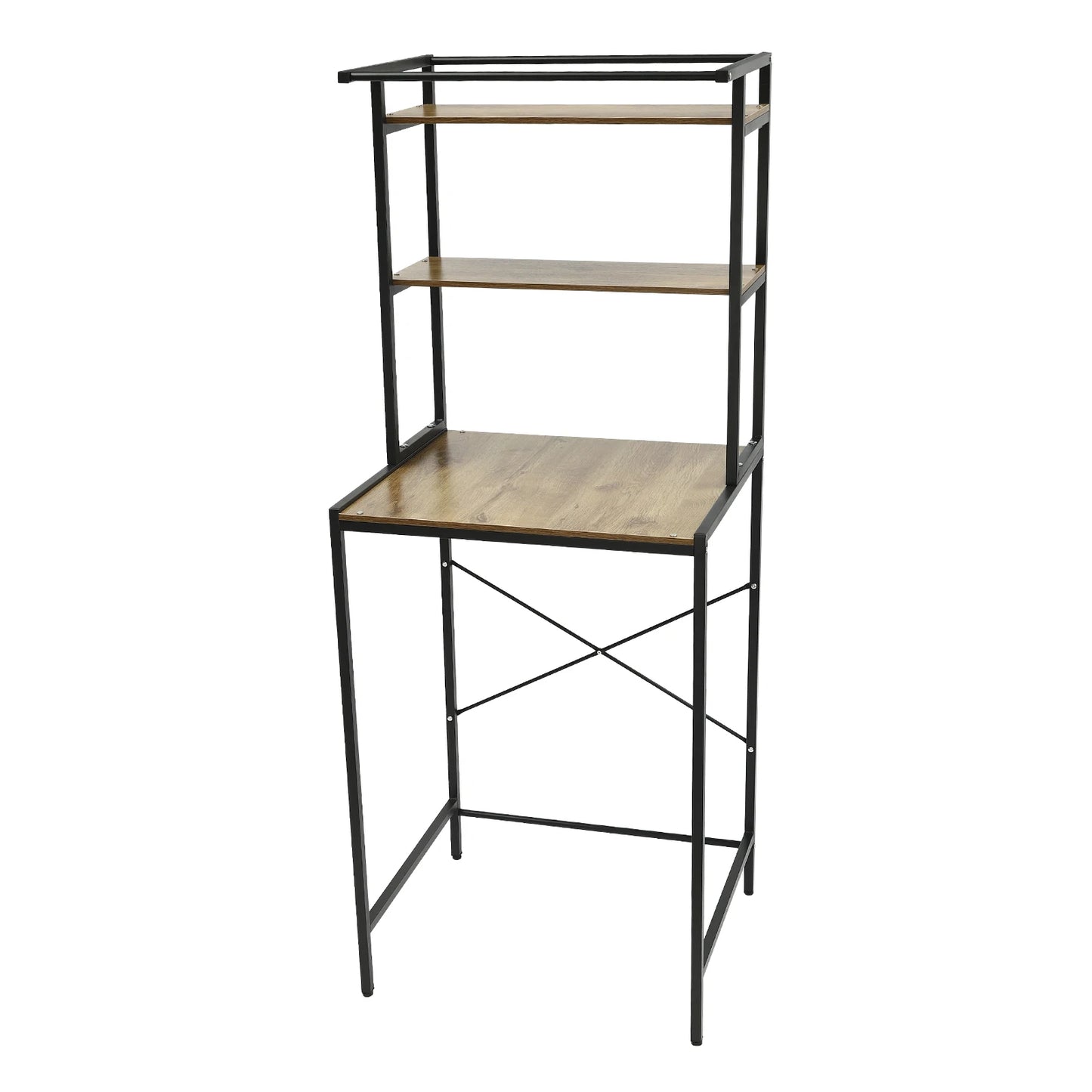 Triple Tier Washer And Dryer Storage Shelf Over Washing Machine