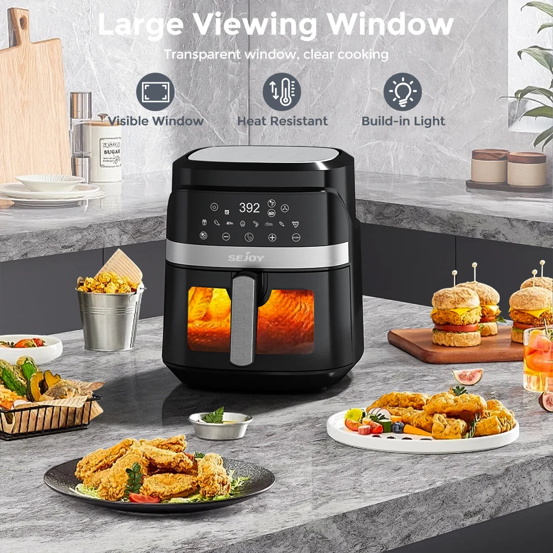SEJOY 8-In-1 Air Fryer Oilless Cooker For Roast Bake Dehydrate Warm