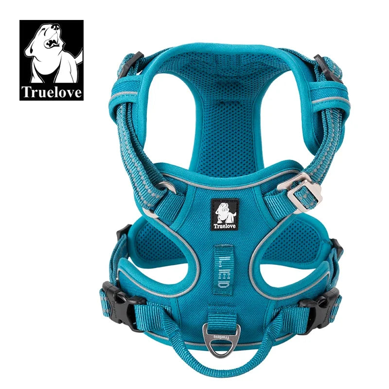 TrueLove Reflective Nylon Dog Harness No Pull Adjustable