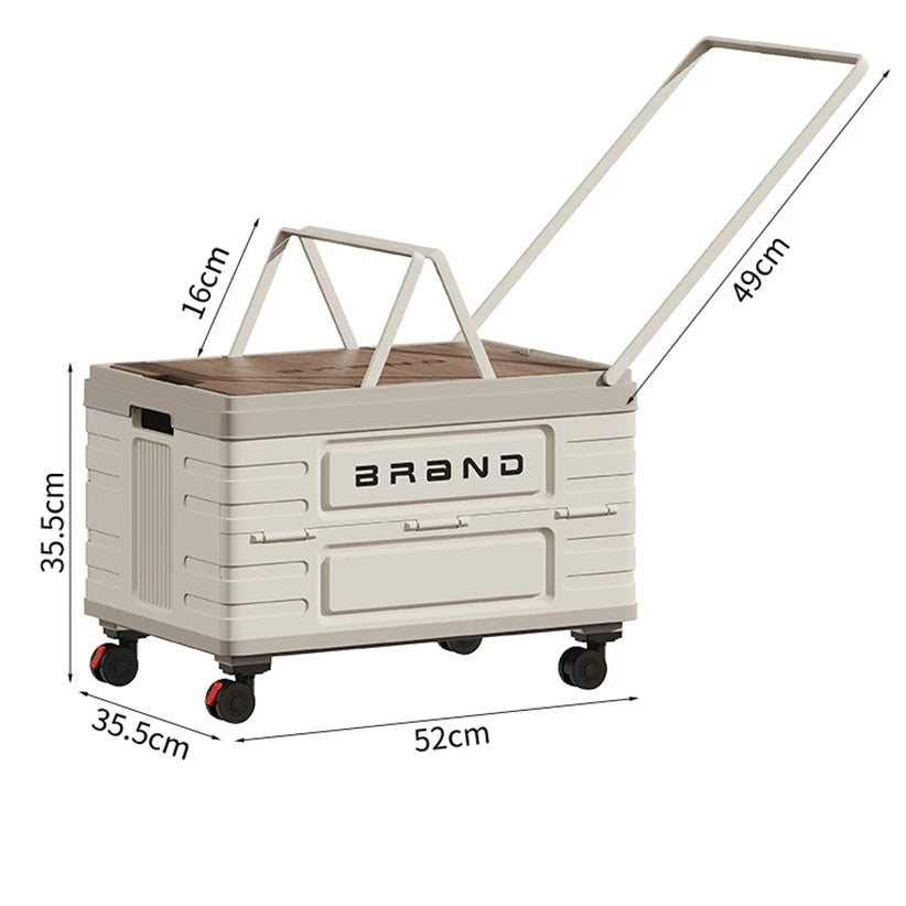 360 Degree Folding Storage Cart With Silent Wheels