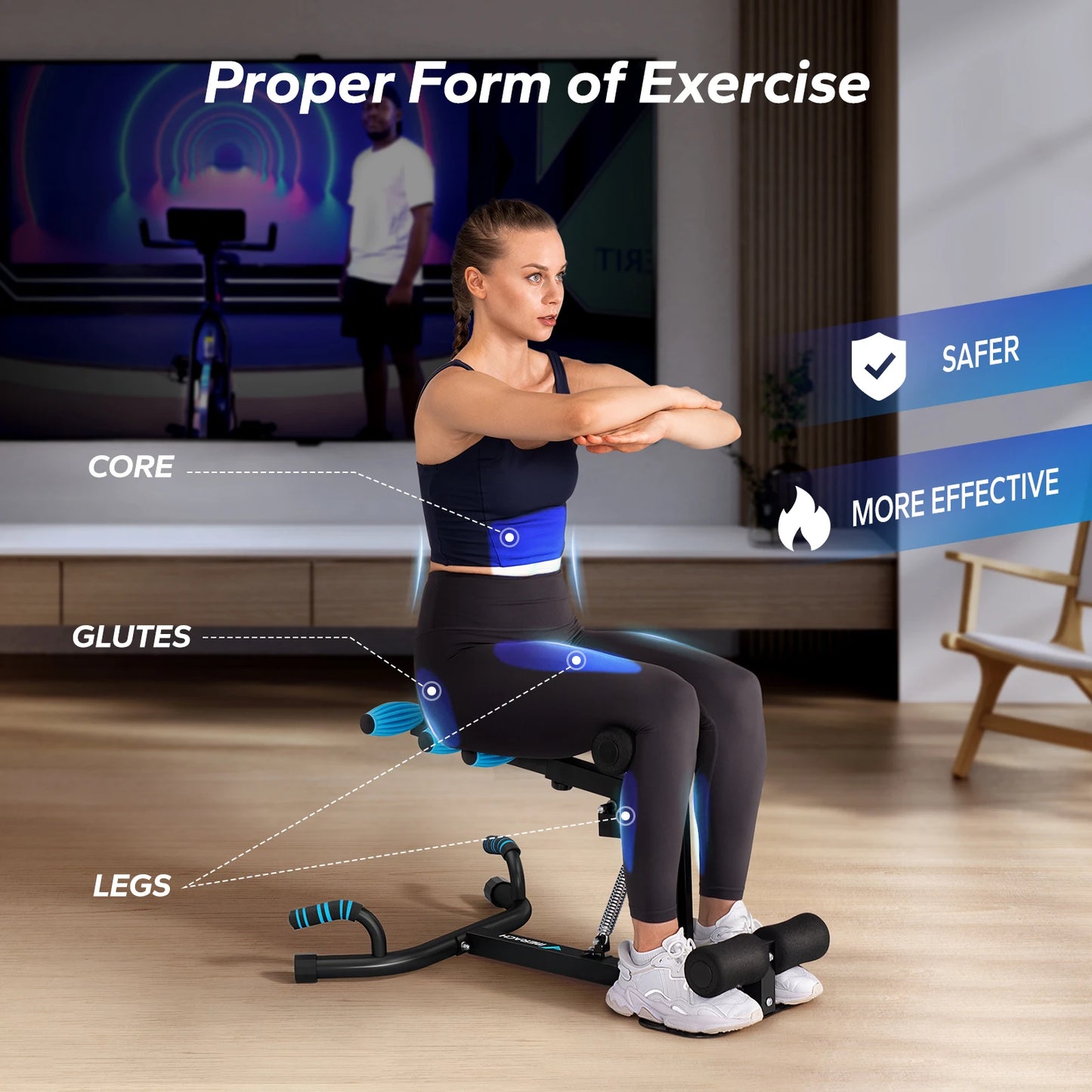 MERACH Deep Squat Machine Glutes Trainer Multifunctional Workout Machine