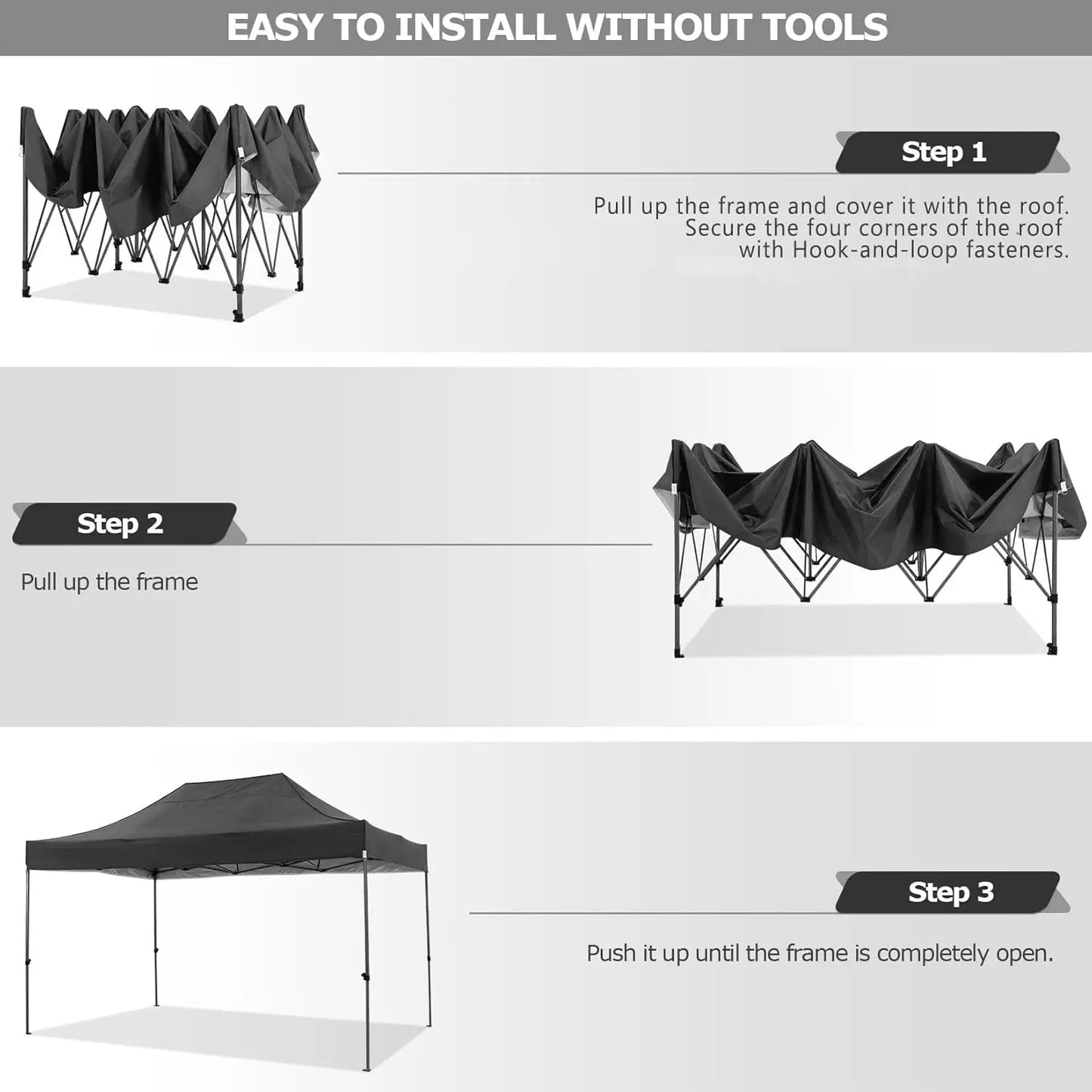 Tooluck Pop Up Canopy Tent With Sidewalls Gazebo