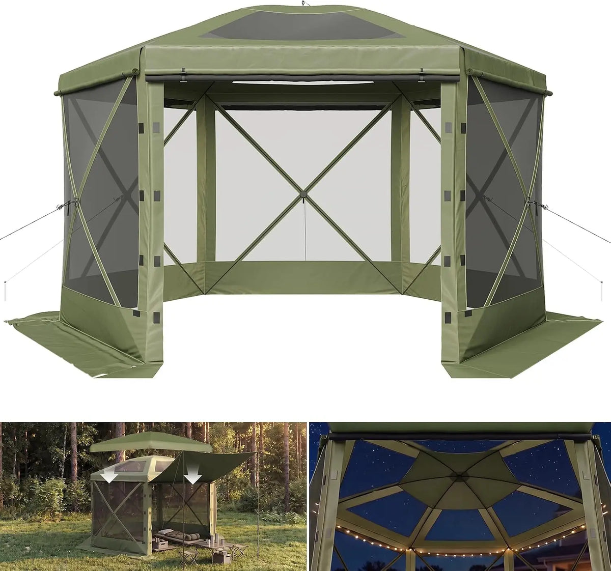 Aoxun Pop Up Tent With Removable Top Pavilion For Outdoors