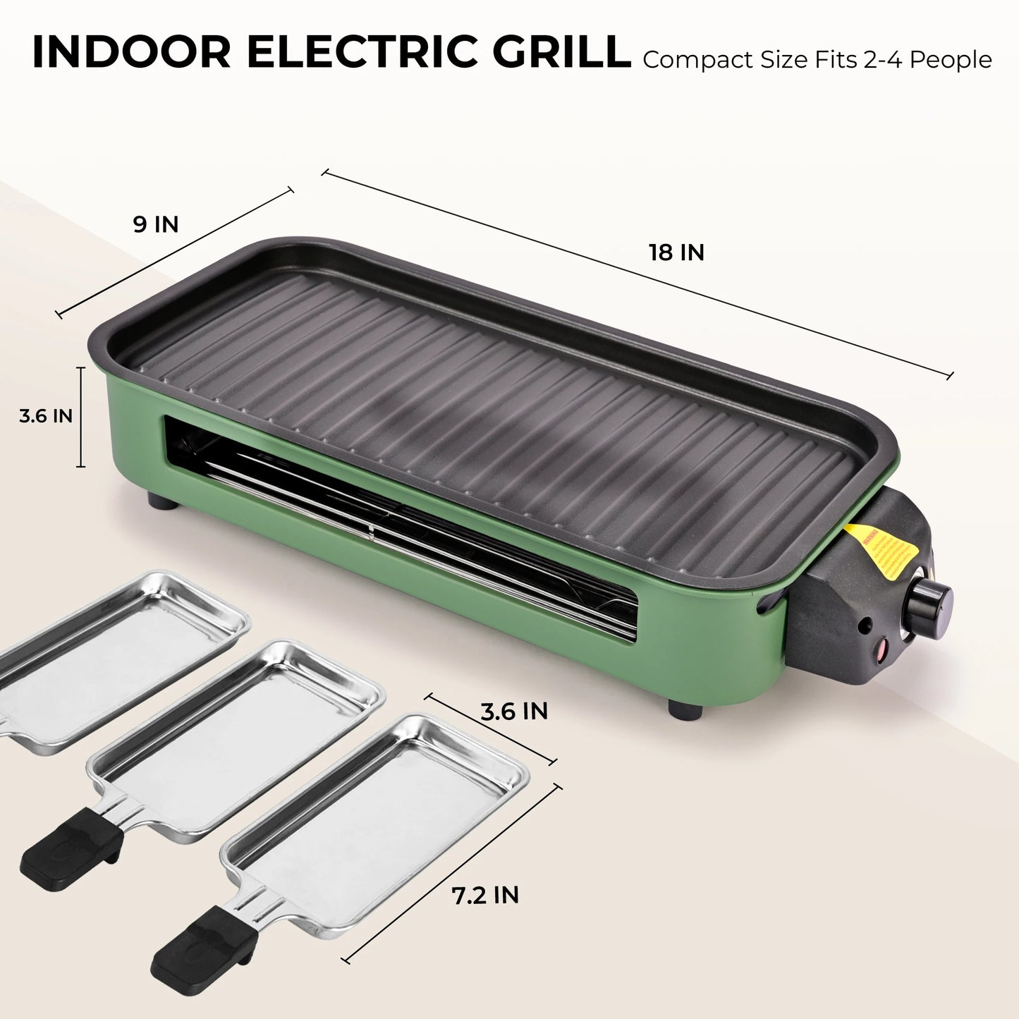 Sumetas Smokeless Electric Grill With Rack Tray And Cheese Pans