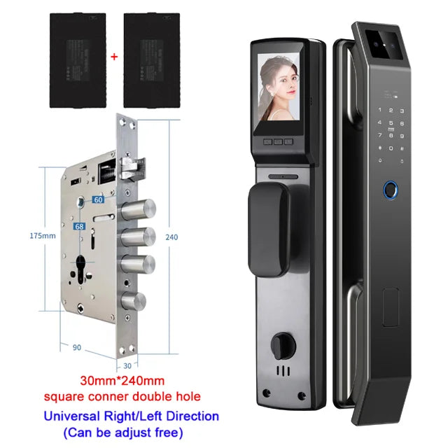 YKESDL 3D Face Recognition Smart Door Lock With Camera
