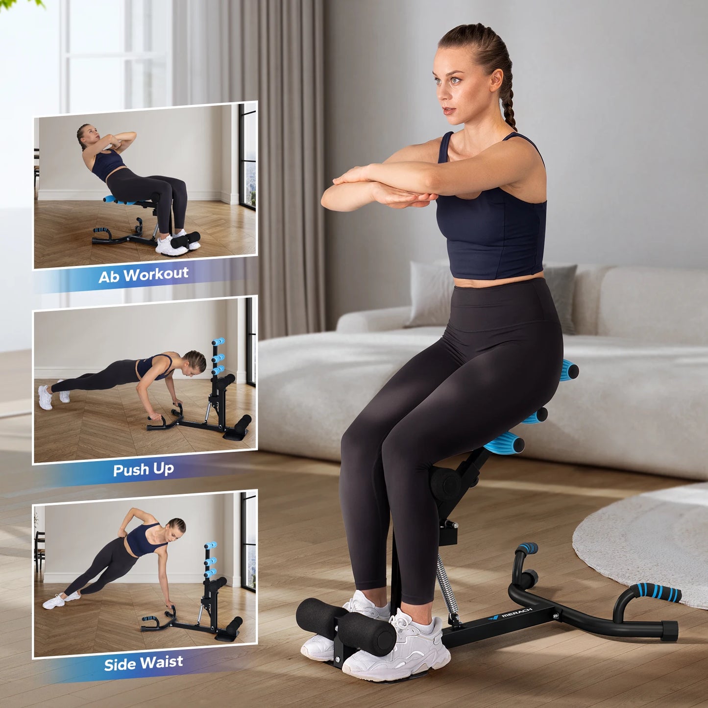 MERACH Deep Squat Machine Glutes Trainer Multifunctional Workout Machine