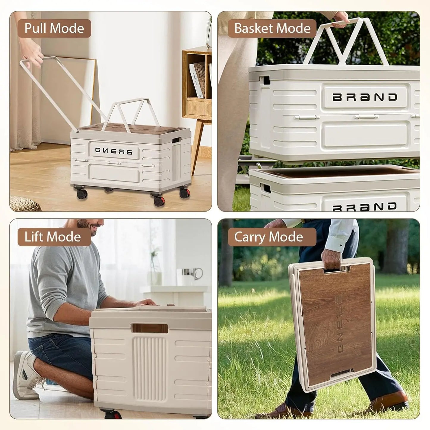 360 Degree Folding Storage Cart With Silent Wheels