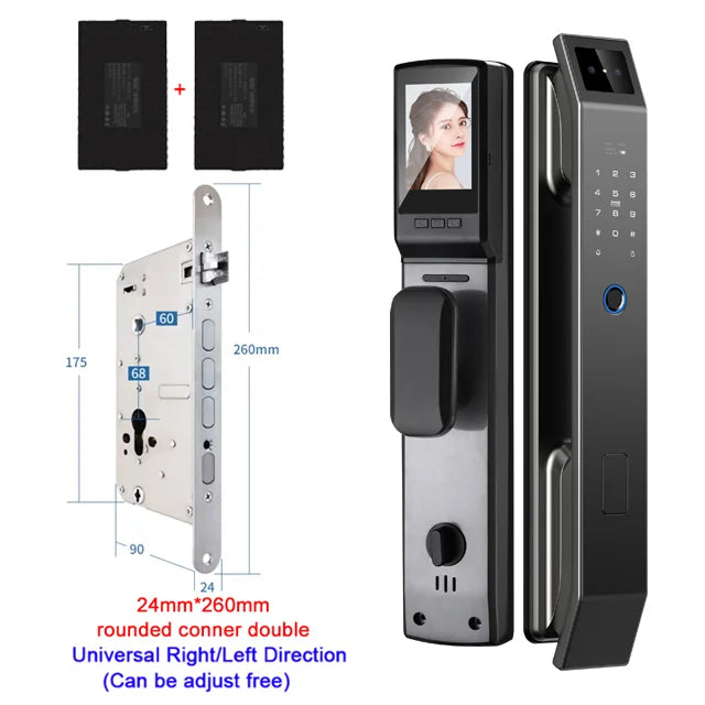YKESDL 3D Face Recognition Smart Door Lock With Camera