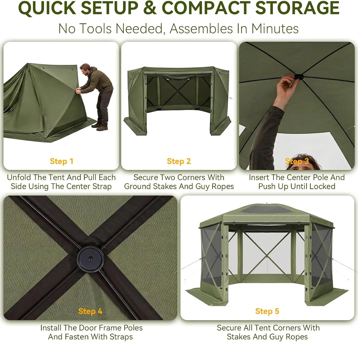 Aoxun Pop Up Tent With Removable Top Pavilion For Outdoors