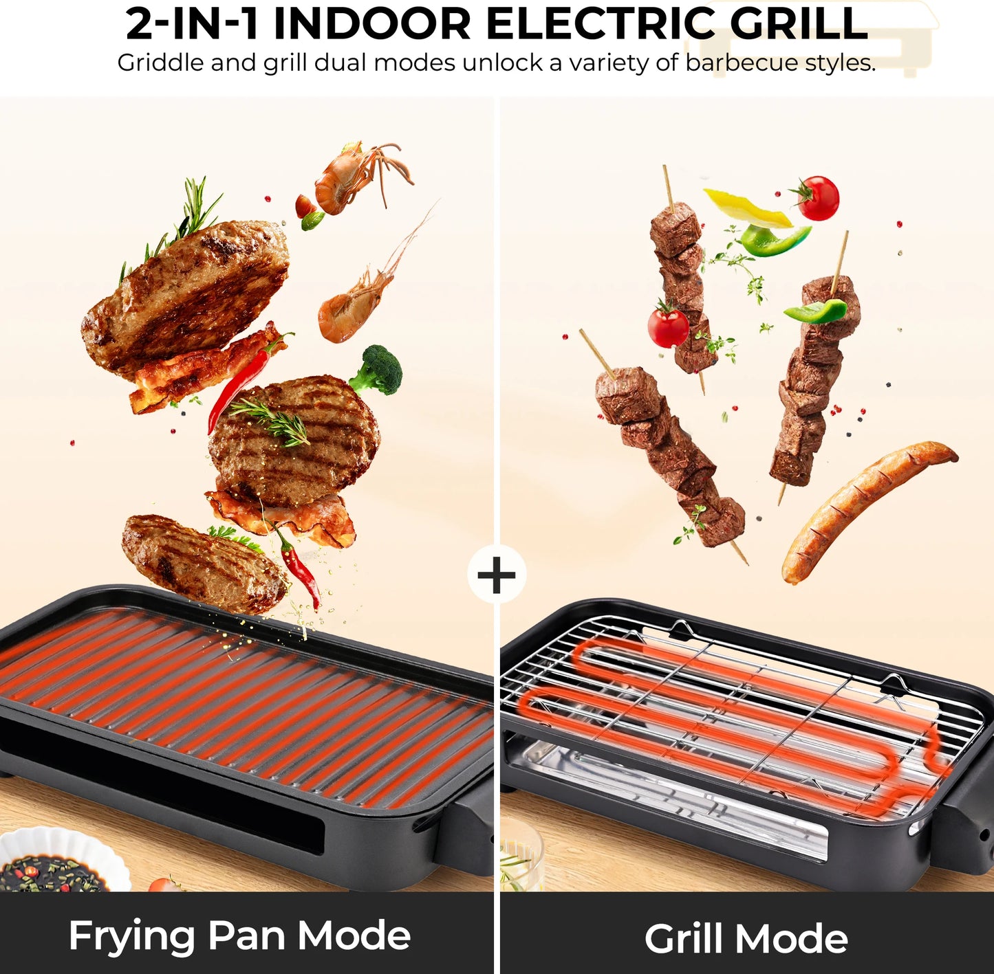 Sumetas Smokeless Electric Grill With Rack Tray And Cheese Pans