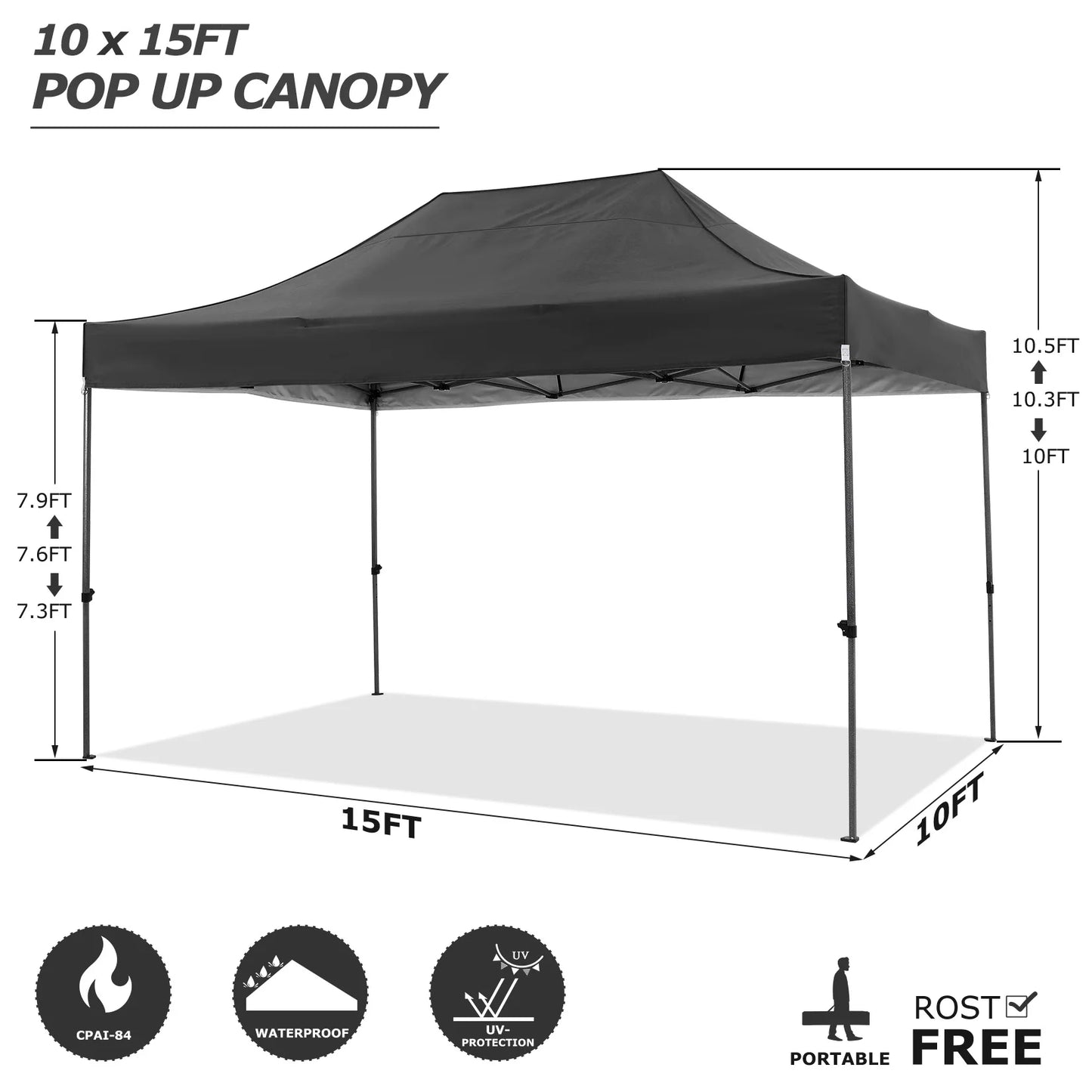 Tooluck Pop Up Canopy Tent With Sidewalls Gazebo