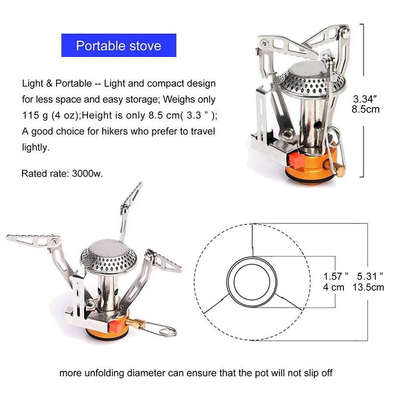 Widesea Camping Cookware Set Outdoor Tableware and Stove Kit