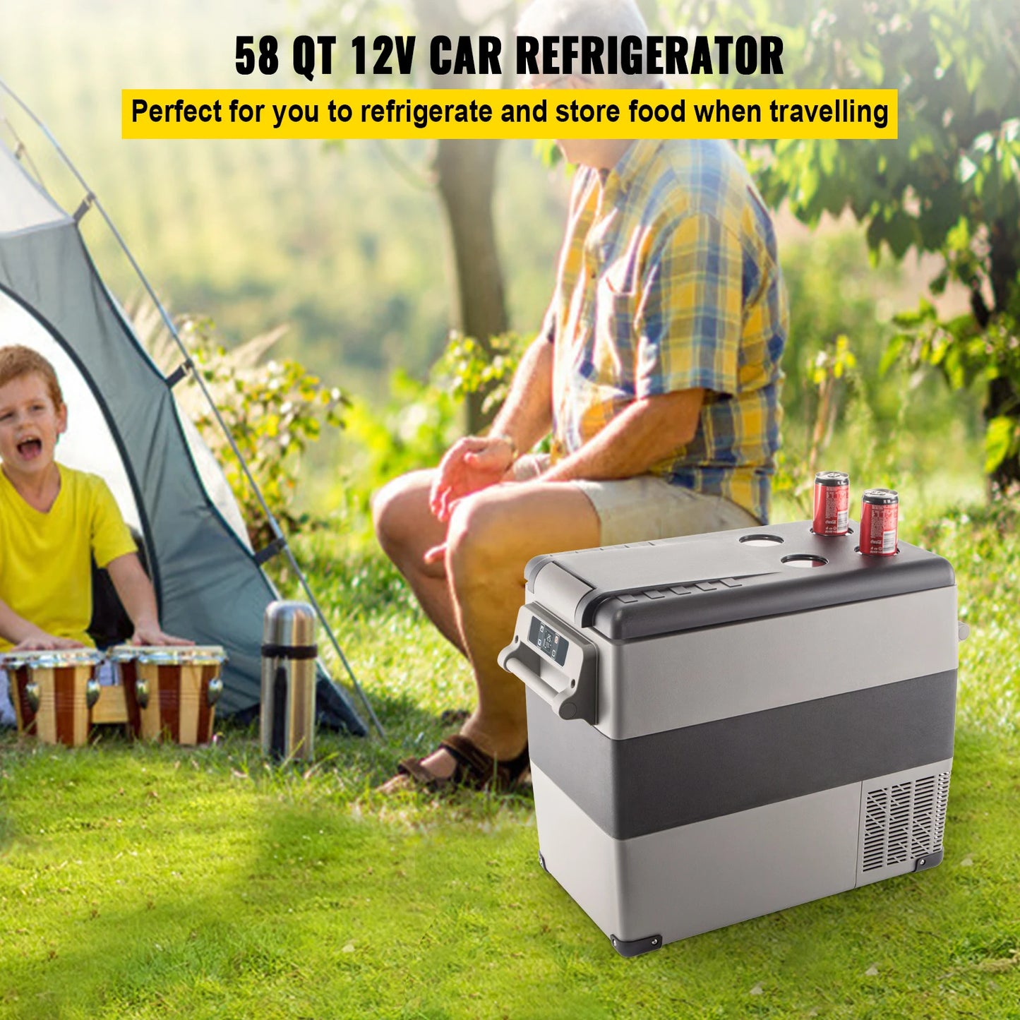 VEVOR Portable Car Refrigerator Mini Fridge Freezer For Camping