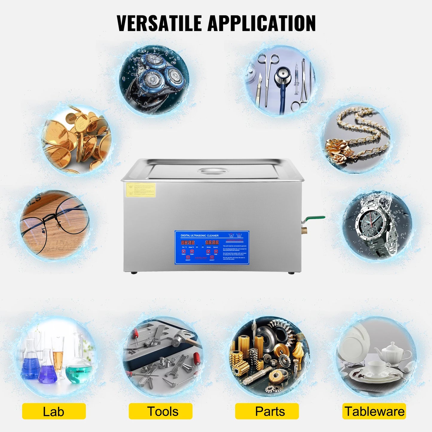 SucceBuy Ultrasonic Cleaner Portable Home Cleaning And Dishes