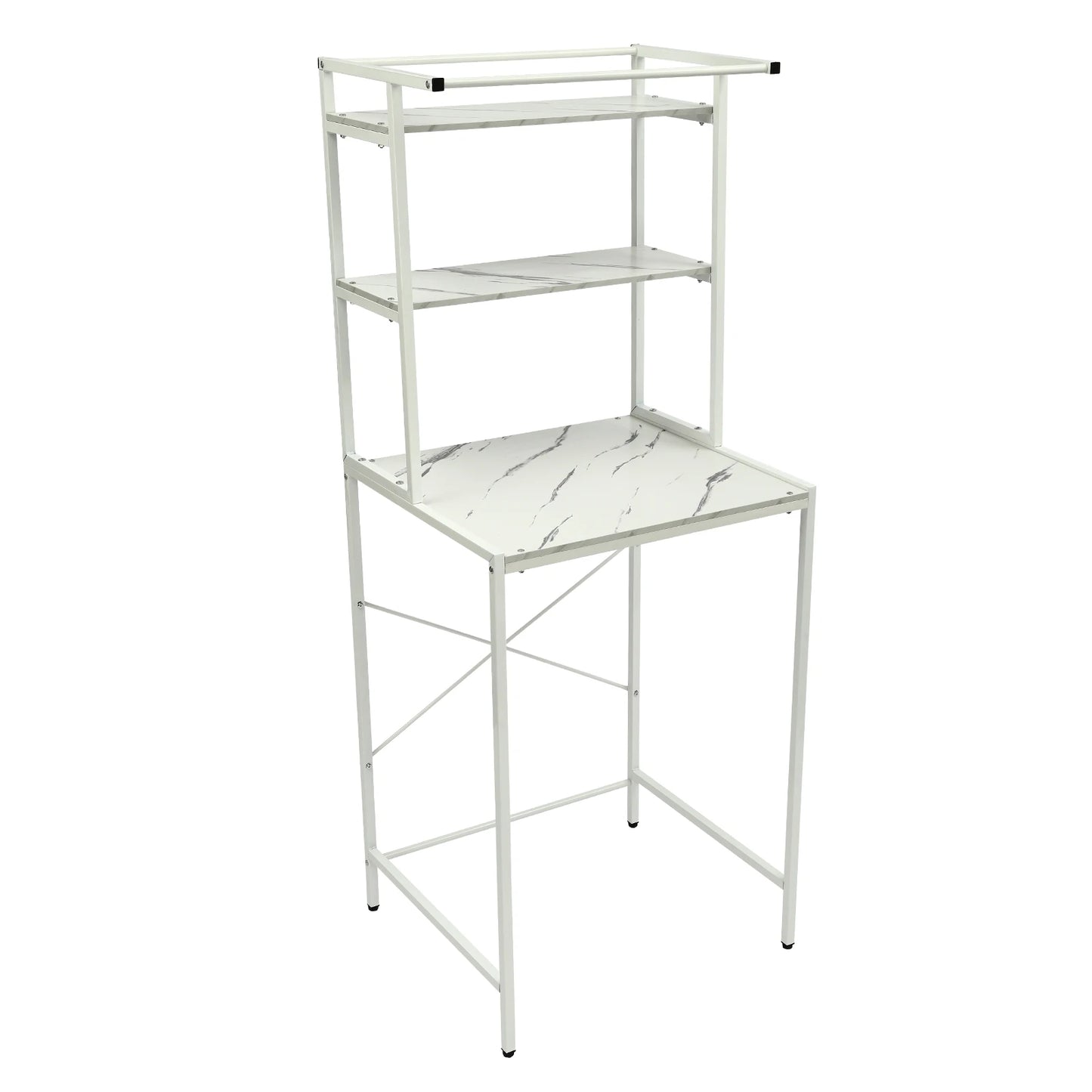 Triple Tier Washer And Dryer Storage Shelf Over Washing Machine