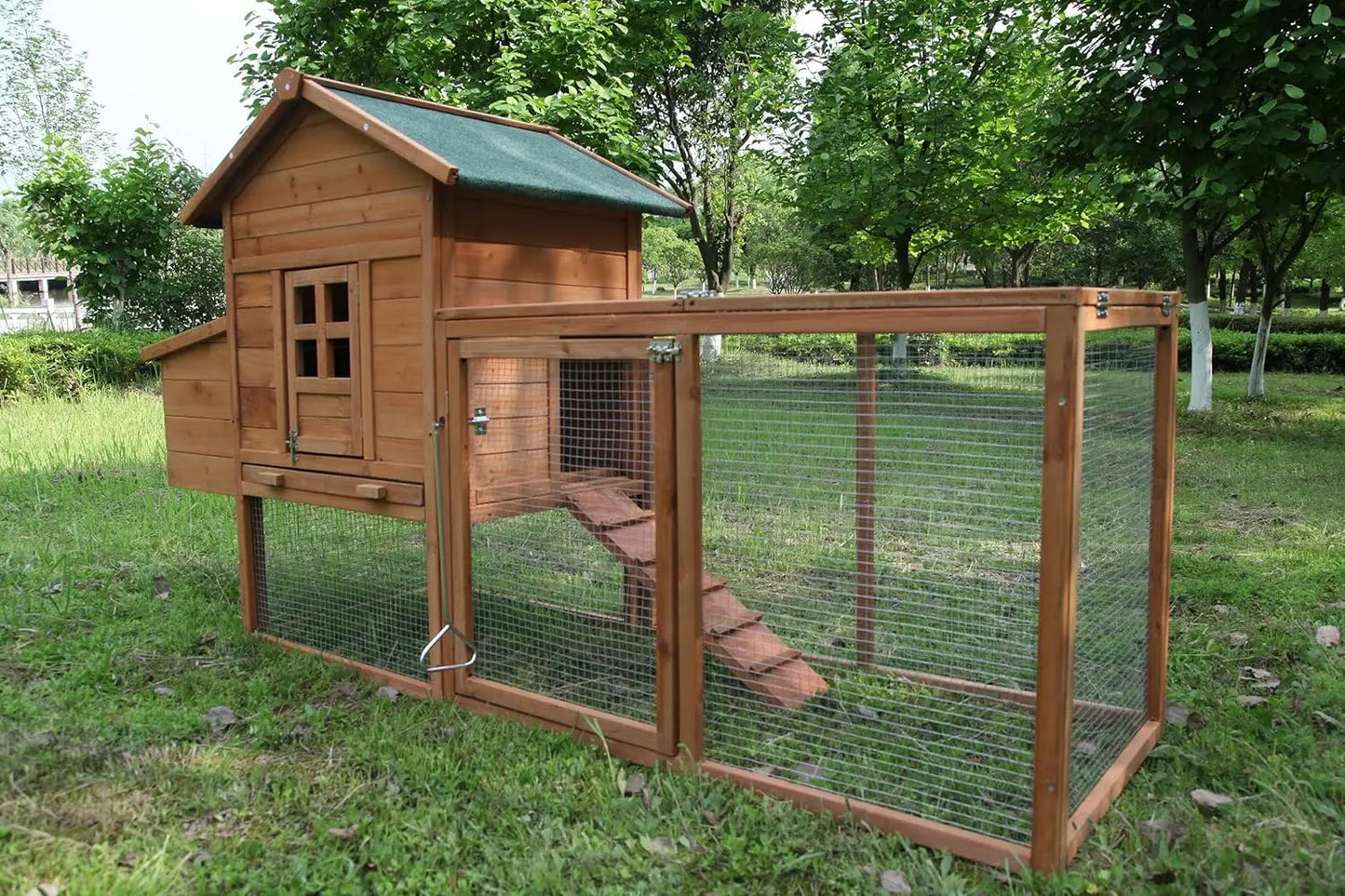 Outdoor Chicken Coop For 2 To 4 Chickens Wooden Hen House With Ramp