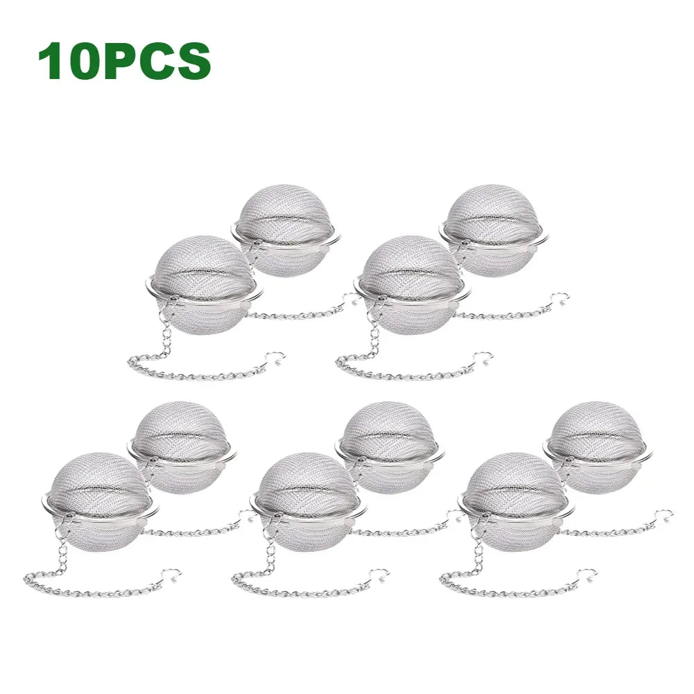 Two Pack Stainless Steel Tea Ball Infuser With Chain