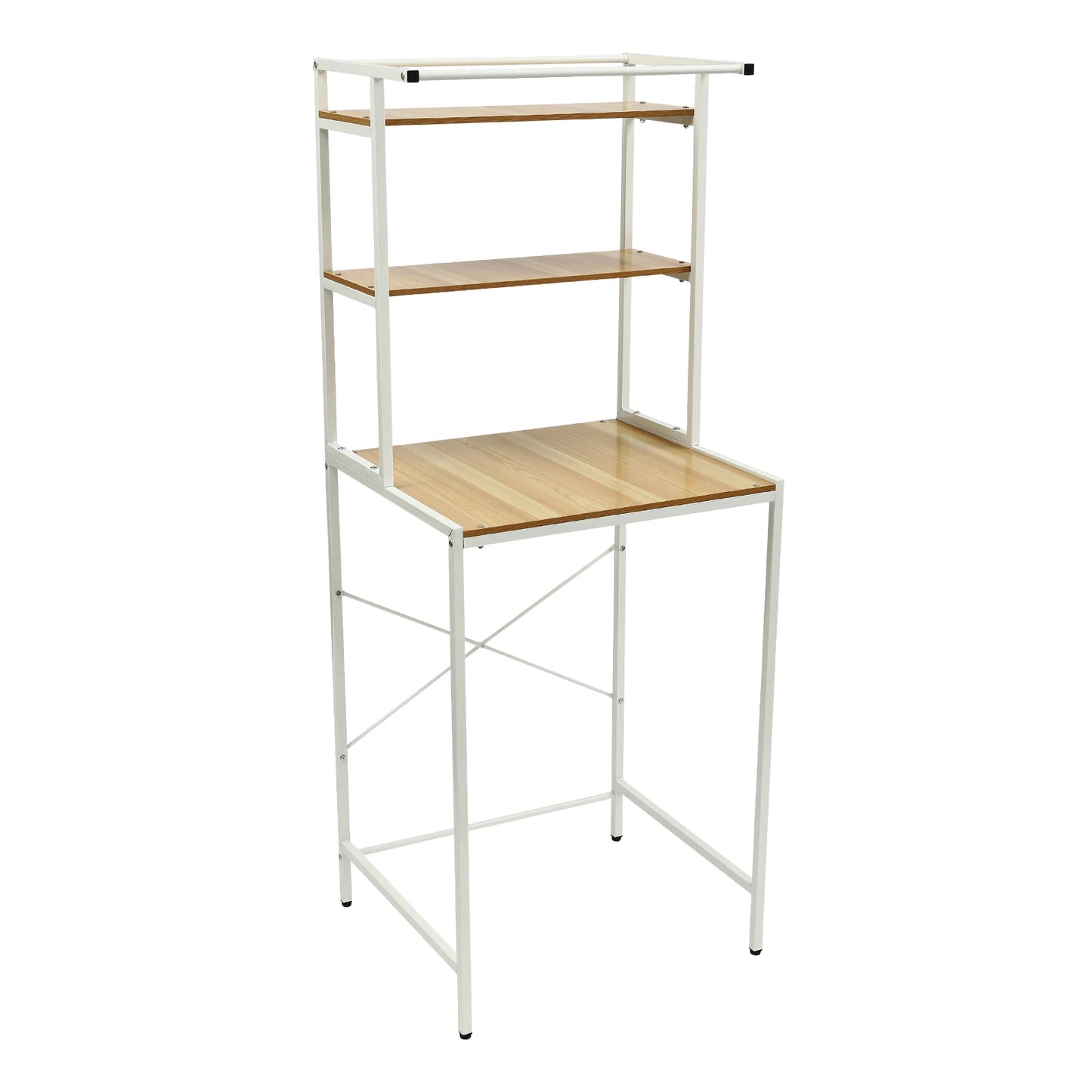 Triple Tier Washer And Dryer Storage Shelf Over Washing Machine
