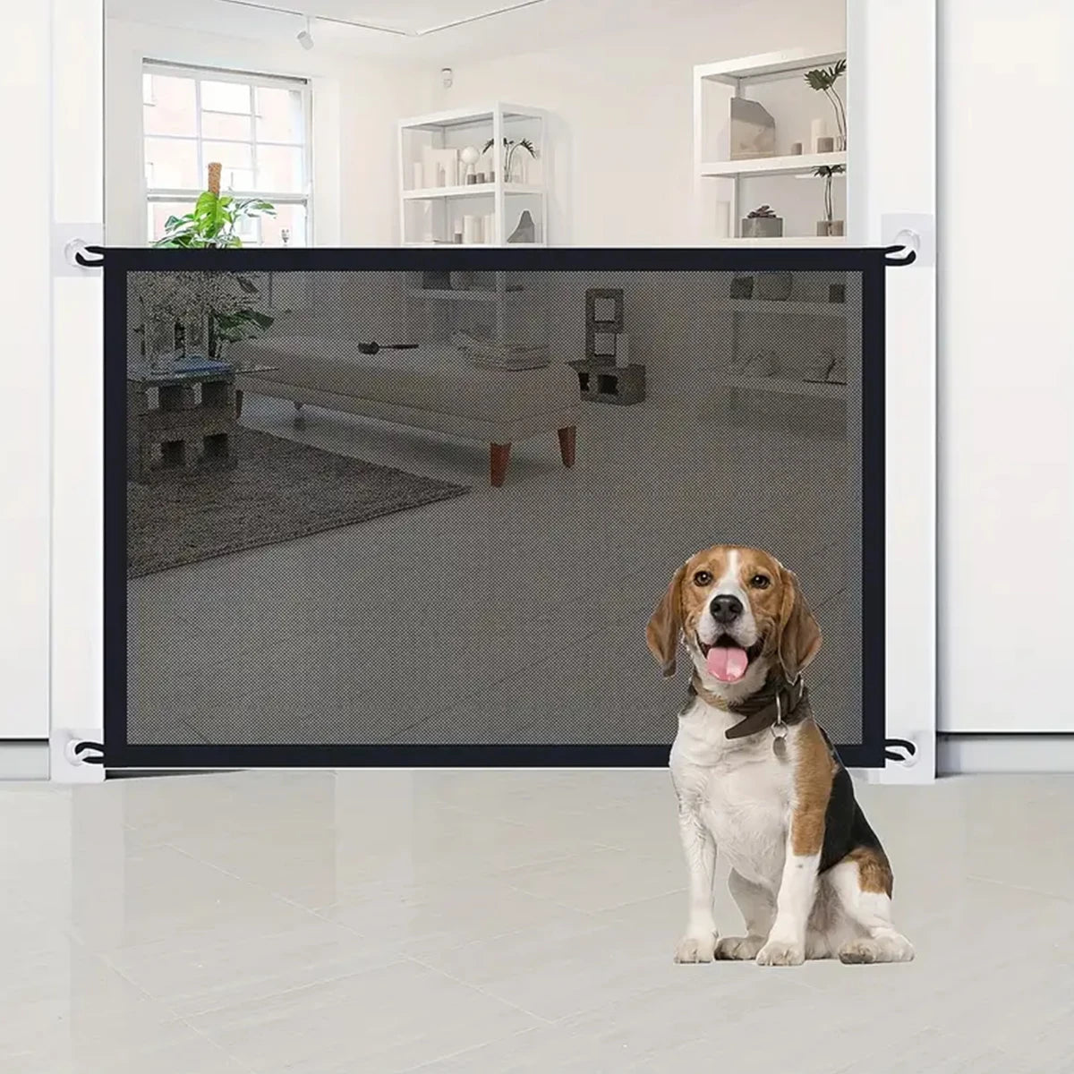 Durable Dog Barrier Fence Mesh Playpen With Folding Gate Safety