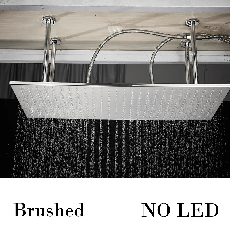 Wanmivezlo Brass LED Rainfall Shower Head Bathroom Accessory