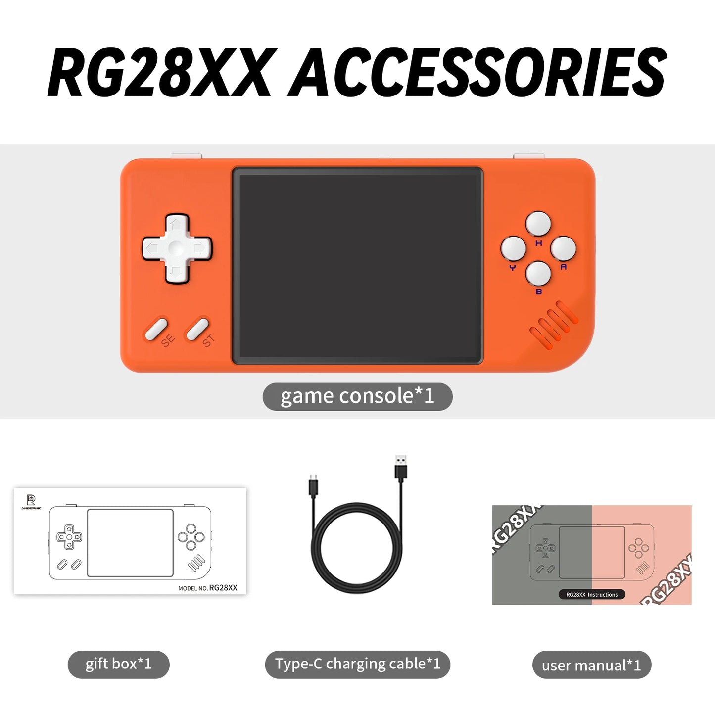 Anbernic RG28XX Mini Handheld Game Console With IPS Screen