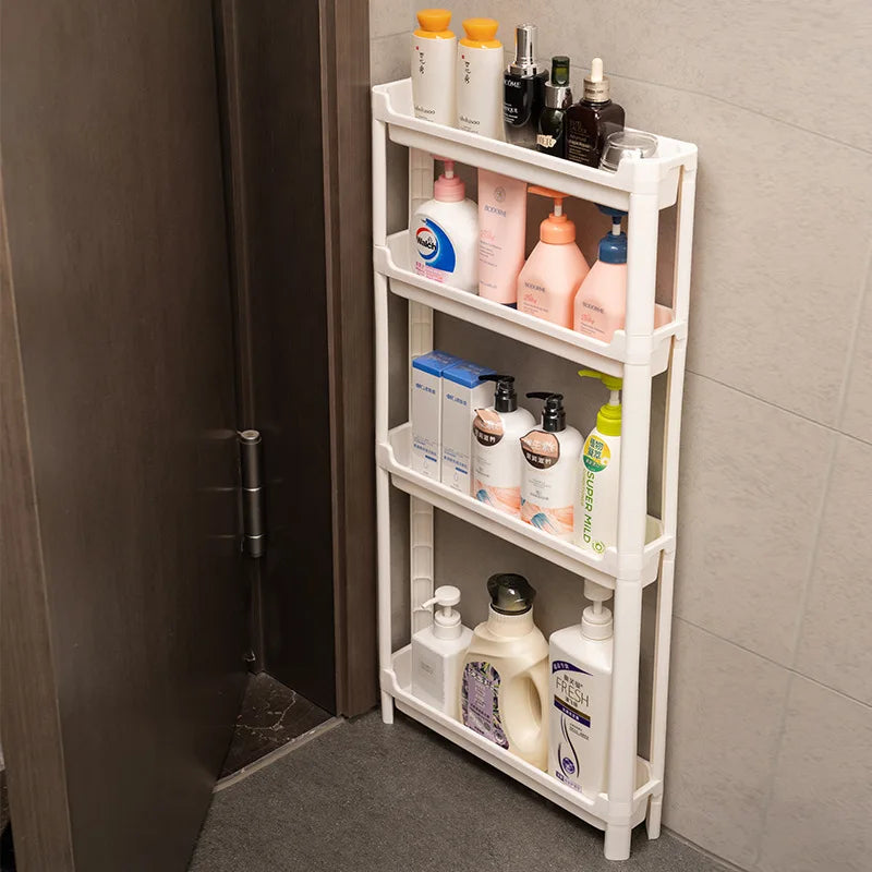 Bathroom Cabinet  Behind The Door Storage and Kitchen Storage Rack Multi-layer Narrow Cabinet Space Saving Trolley Storage Rack