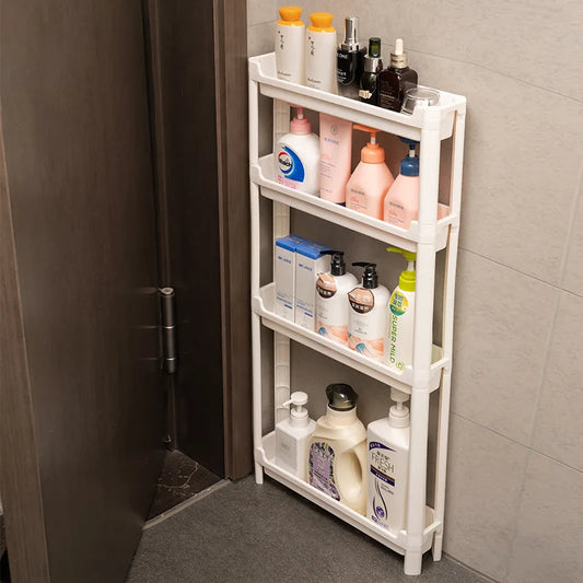 Bathroom Cabinet  Behind The Door Storage and Kitchen Storage Rack Multi-layer Narrow Cabinet Space Saving Trolley Storage Rack