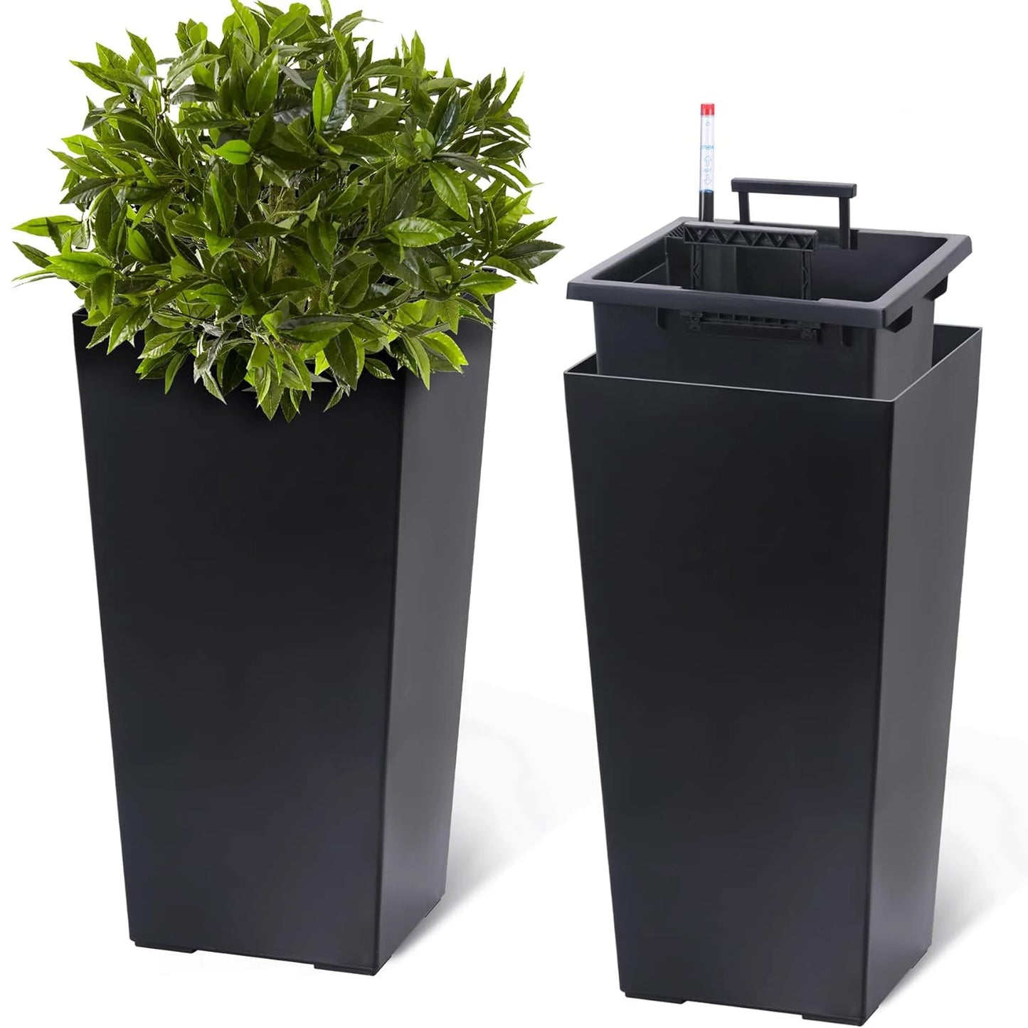 HobbyLane Tall Indoor Outdoor Planter With Shelf Insert