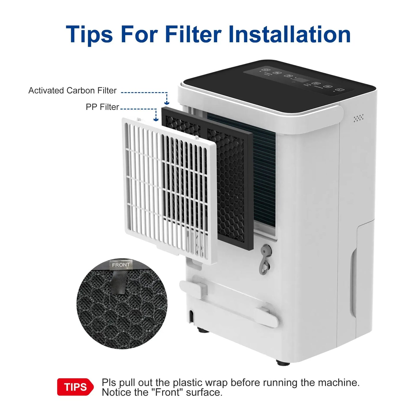 Shinco 30 Pint Dehumidifier With Drain Hose Auto Restart