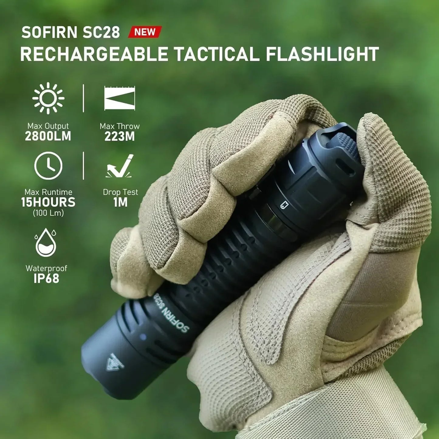 Sofirn SC28 2800Lm Rechargeable XHP50B LED Flashlight