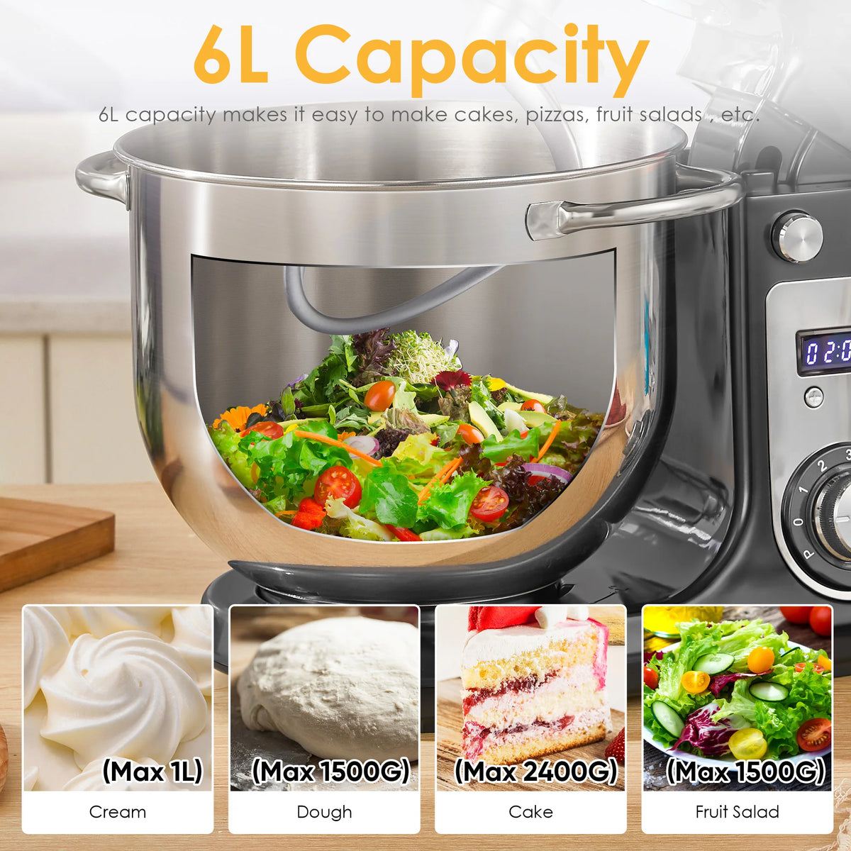 Biolomix Kitchen Stand Mixer With Blender And Dough Kneader