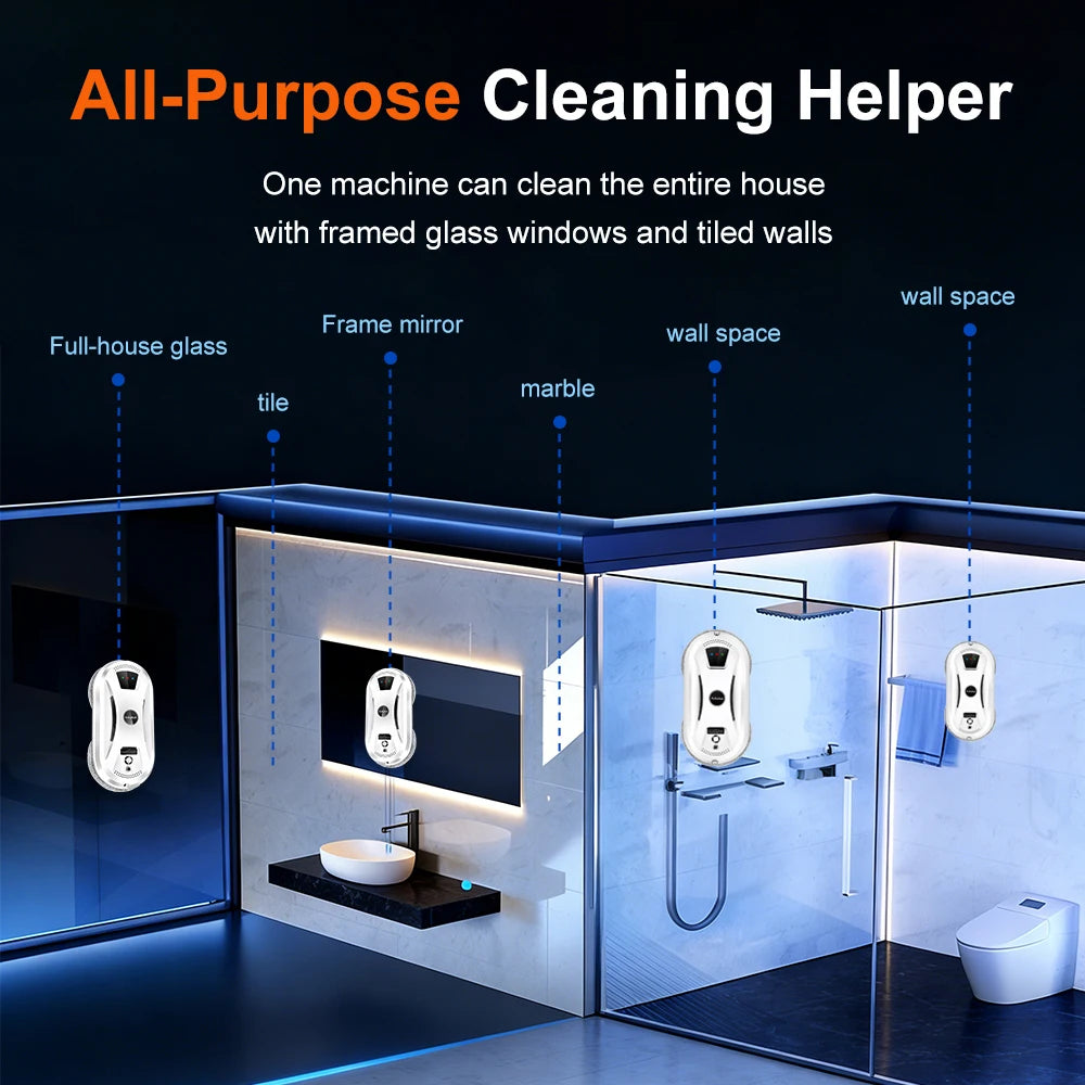 PuRuikai Window Cleaning Robot With Water Spray And Edge Detection