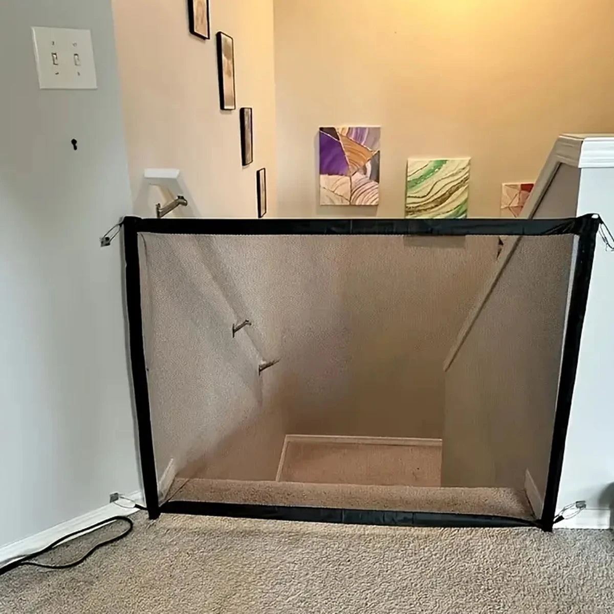 Durable Dog Barrier Fence Mesh Playpen With Folding Gate Safety