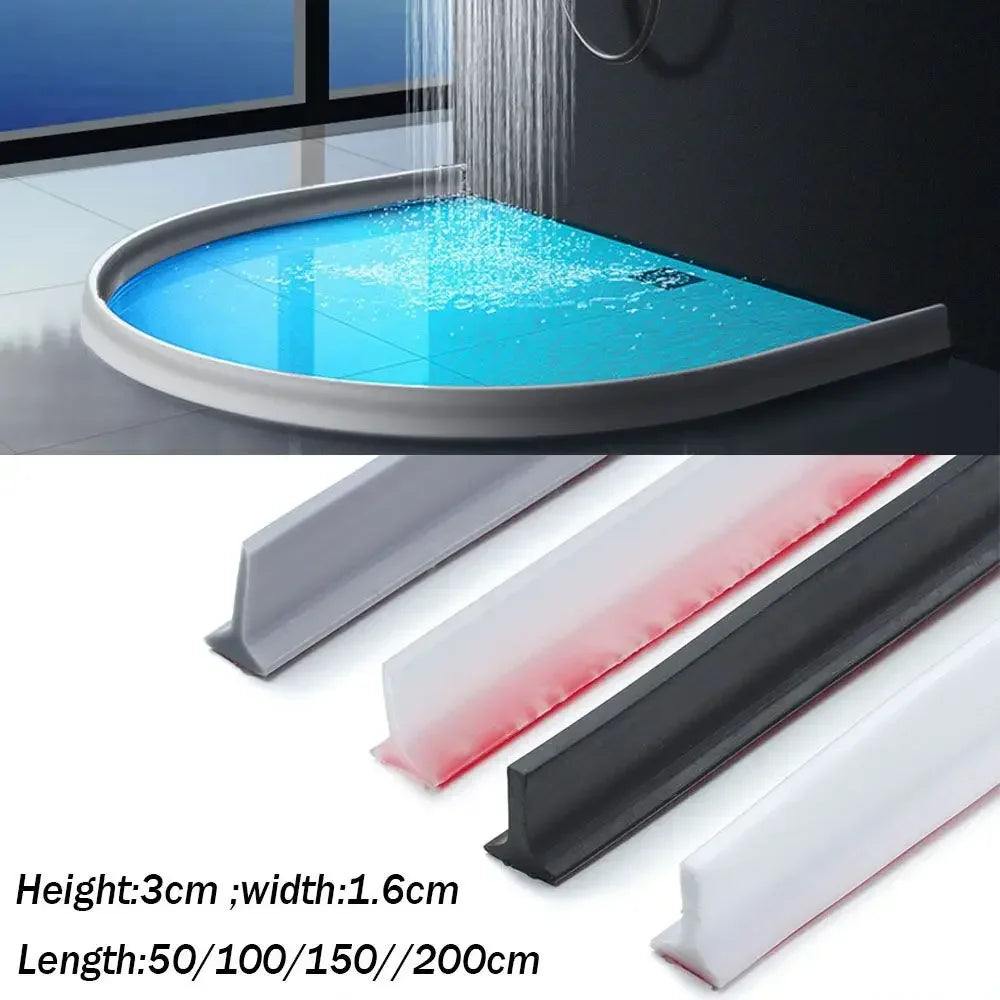 Silicone Water Stopper Self-Adhesive Shower Dam Barrier