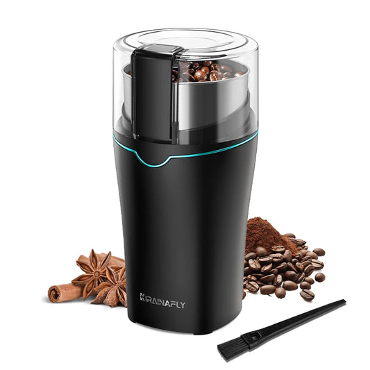 KIRAINAFLY Electric Coffee Grinder 300W With Removable Stainless Steel Cup