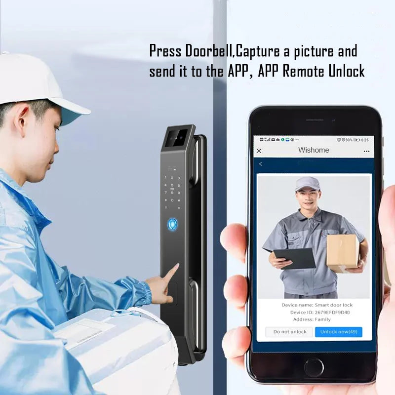 YKESDL 3D Face Recognition Smart Door Lock With Camera