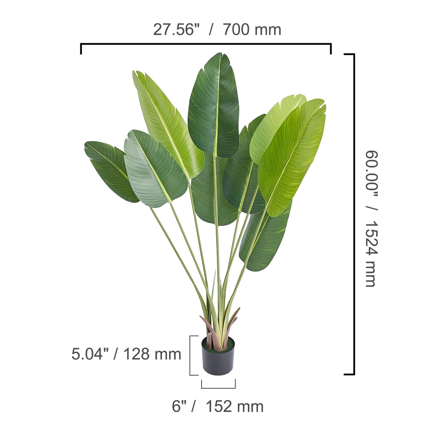 Artificial Palm Tree With Anti Tip Protection And PE Material