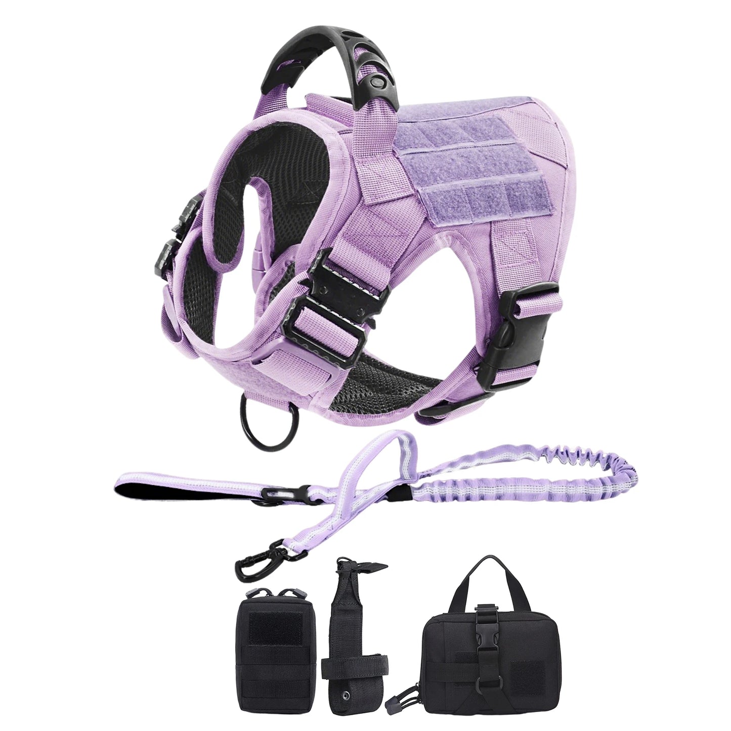 PETRAVEL Military Camouflage Dog Harness Leash Set For Training