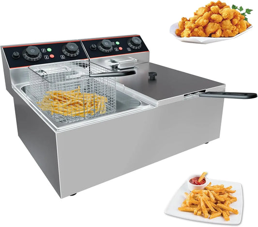 acekool Stainless Steel Commercial Deep Fryer With Baskets