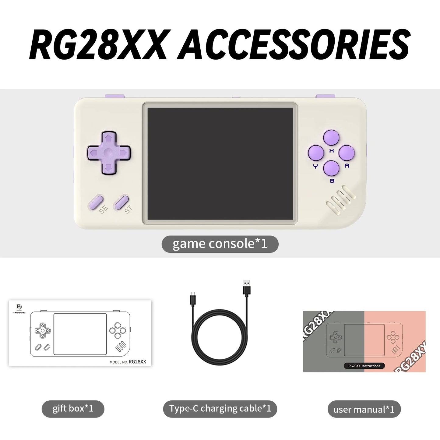 Anbernic RG28XX Mini Handheld Game Console With IPS Screen