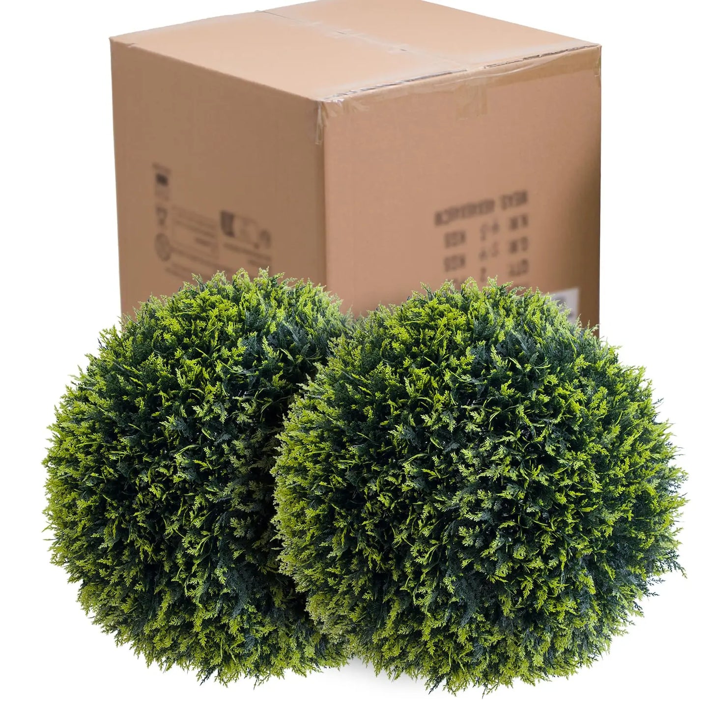Studyset Outdoor Topiary Balls Artificial Cedar Decor Set of 2