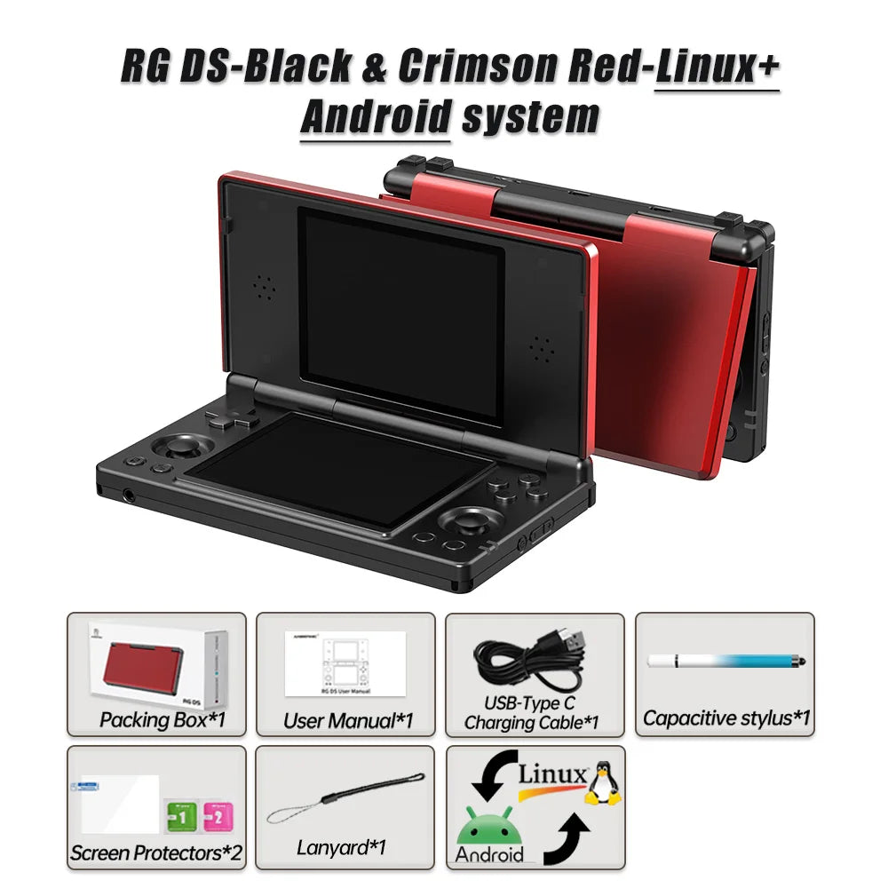 Anbernic RG DS Dual 4.0 IPS Android Handheld Gaming Console