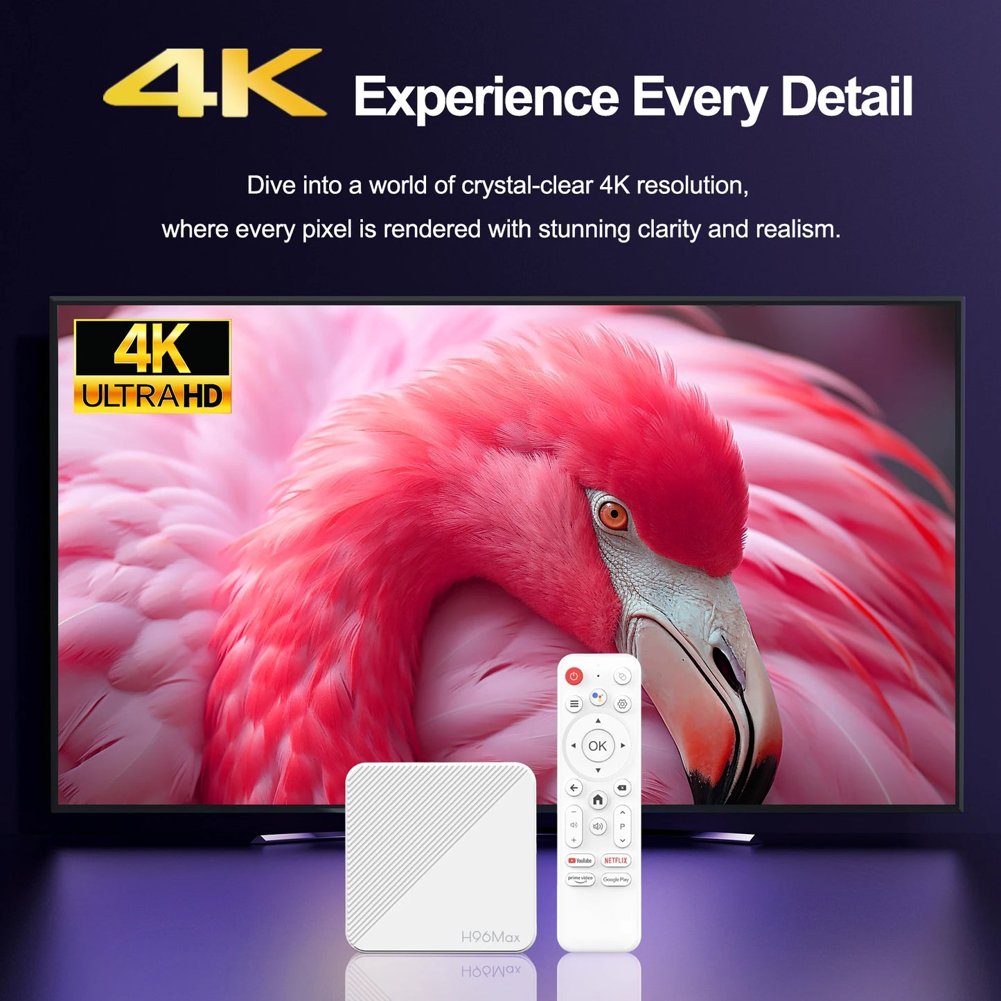 H96 H313 Android TV Box 4K With WiFi 6 Bluetooth 5 Media