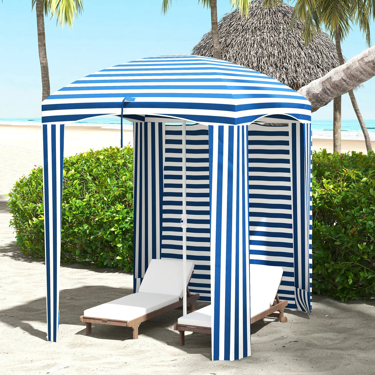 Beach Cabana Shade Umbrella With Travel Bag And Windows