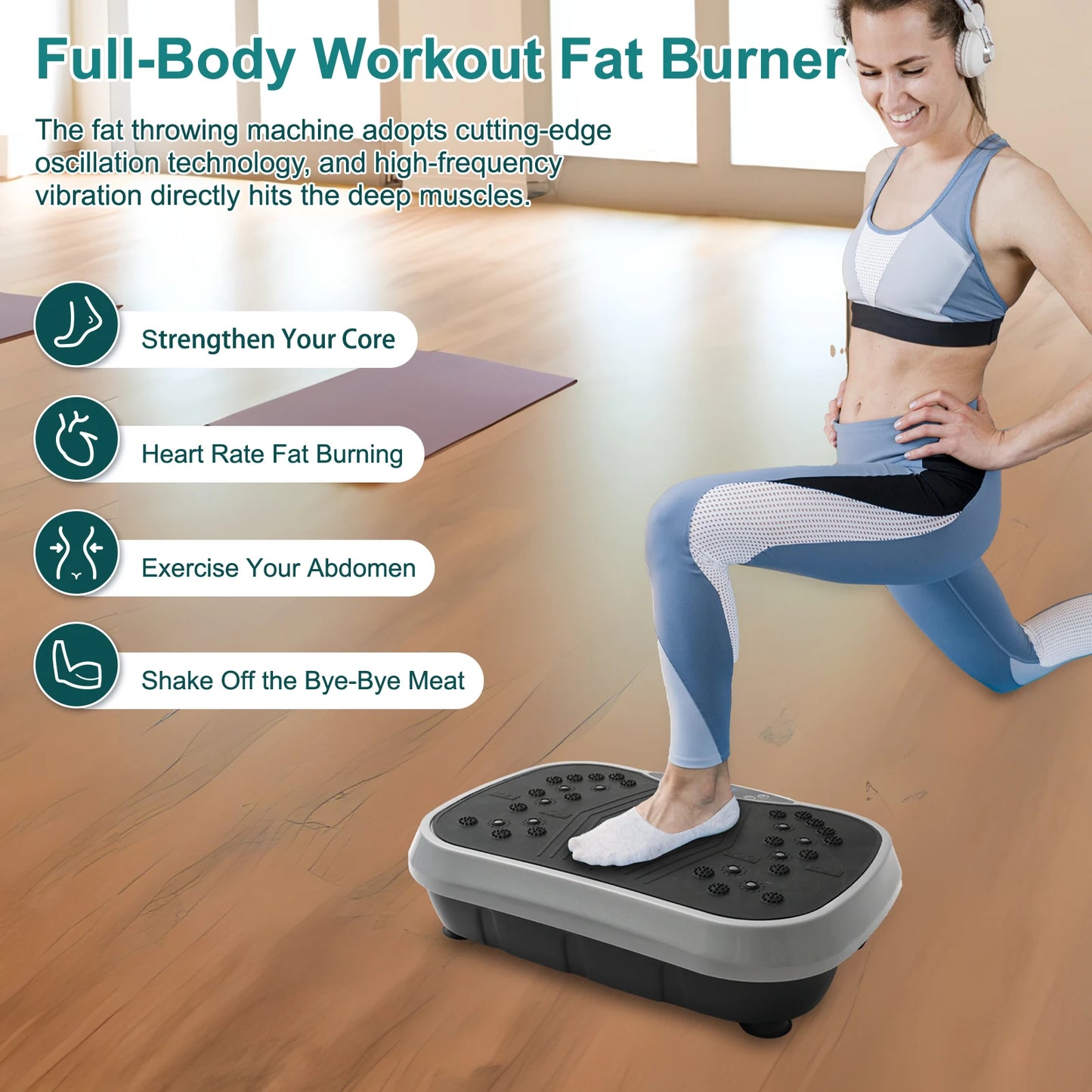 Vibration Plate Exercise Machine For Home Fitness And Body Toning