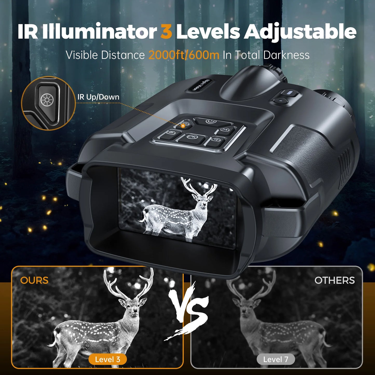 DIYIMIN Night Vision Binoculars 4K Infrared With 8X Zoom