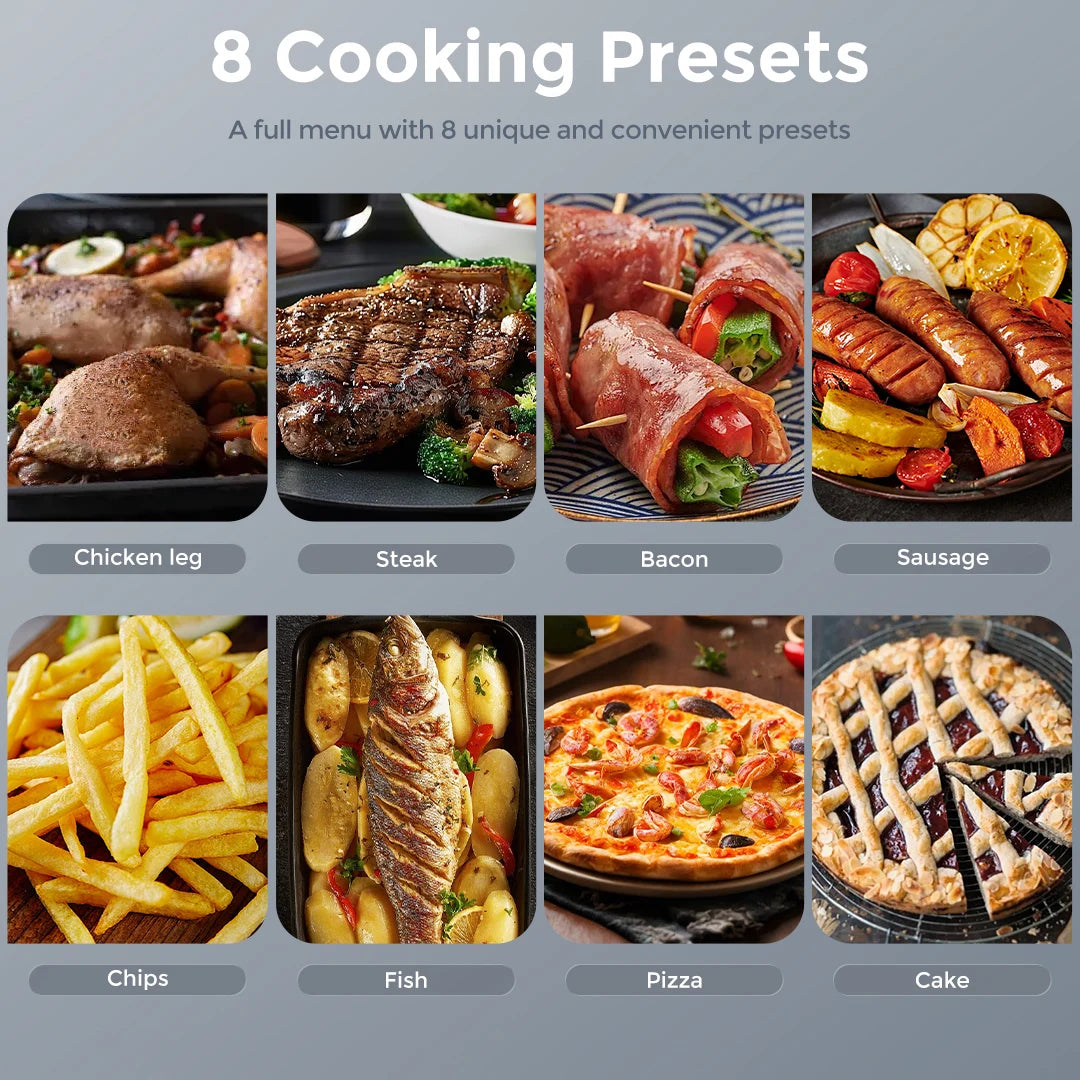 SEJOY 8-In-1 Air Fryer Oilless Cooker For Roast Bake Dehydrate Warm